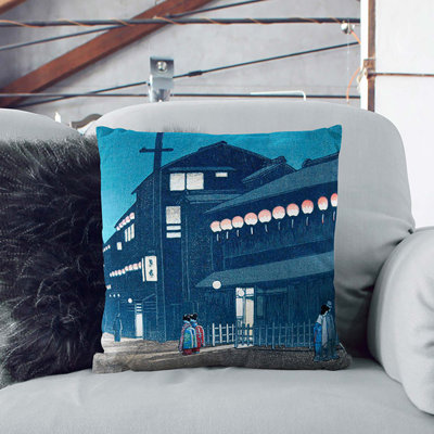 Evening by Hasui Kawase Cushion with Filling