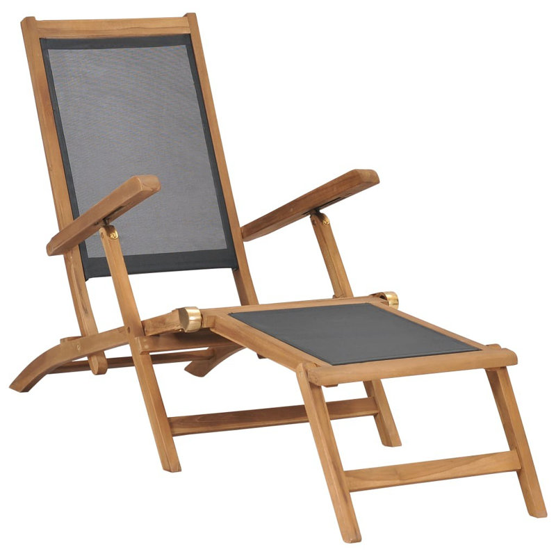 Maldonado 152cm Long Reclining Teak Single Chaise