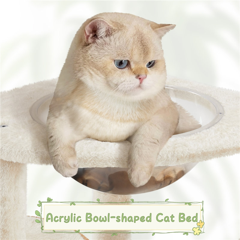 137.5cm H Tall Rattan Cat Tree