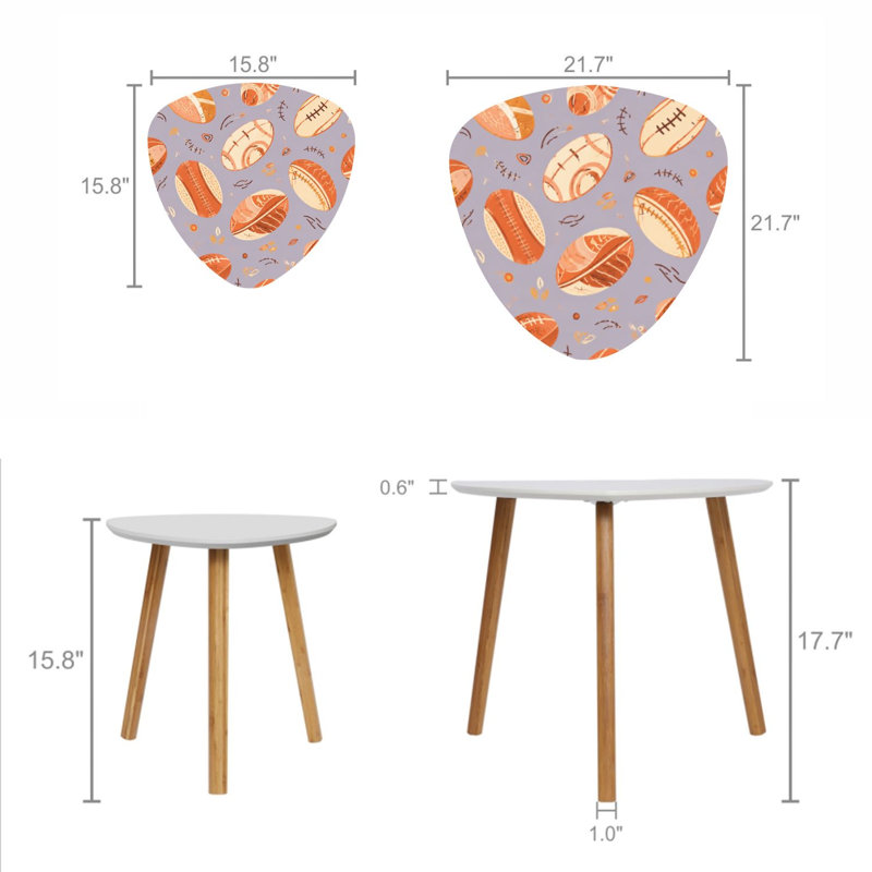 Ensemble de 2 tables basses gigognes Triangle