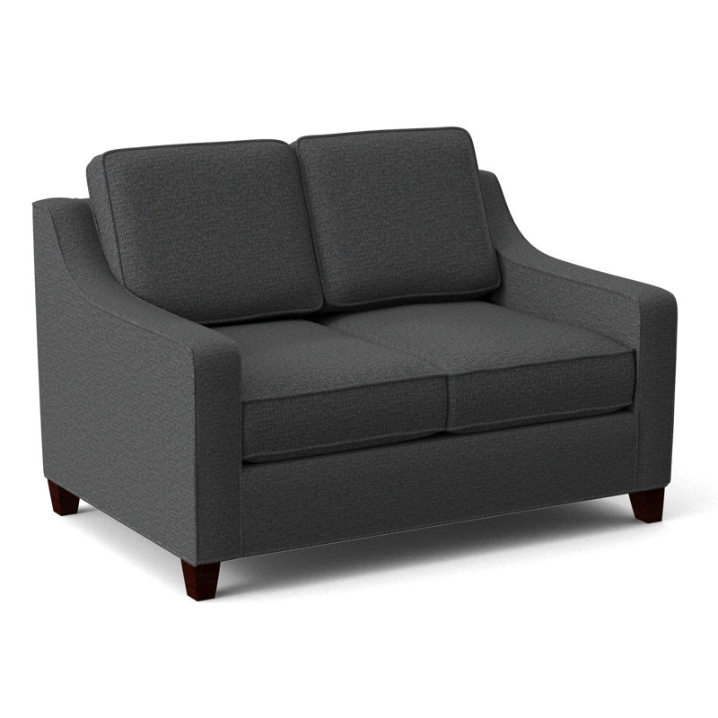 Clark 54" Square Arm Sofa Bed, Ridgecrest Putty, Empire Mahogany