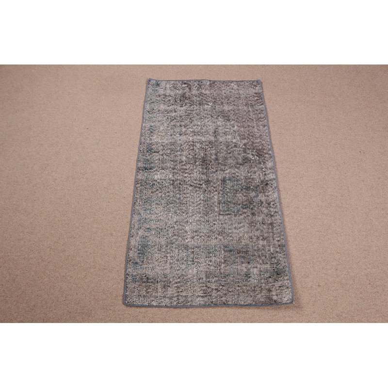 Blue Turkish Rug Perfect As A Wool Door Mat Or Small Area Rug In Your Living Room
