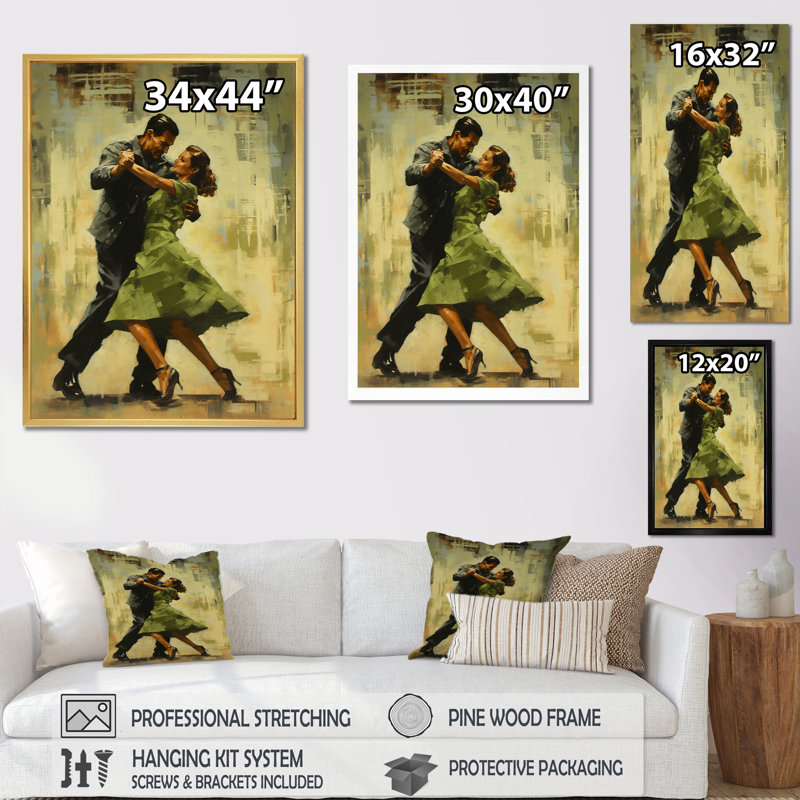 Danse dansante des années 60 V, Toile tendue, H 40 po x l 30 po