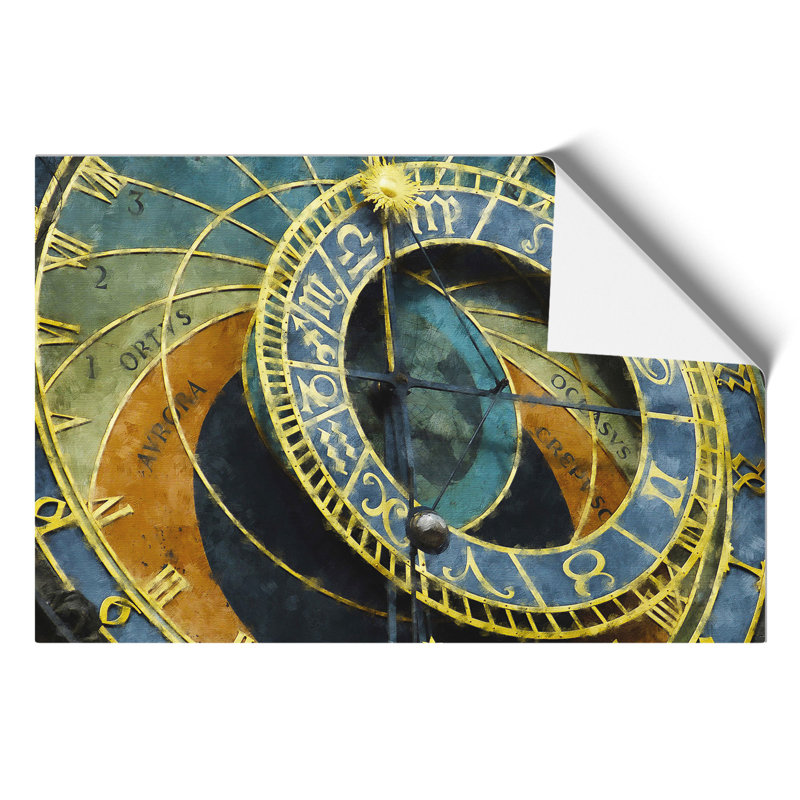 Astronomical Clock in Prague - Unframed Graphic Art, 30cm H x 42cm W x 0.1cm D