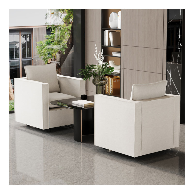 Ensemble de 2 canapés décoratifs confortables et confortables avec coussins d'assise moelleux et confortables, dans la chambre / coin / salle de lecture
