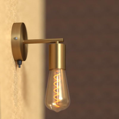 Single Metal Ceiling Rose With Push Button Vintage Industrial Light Cord Fitting