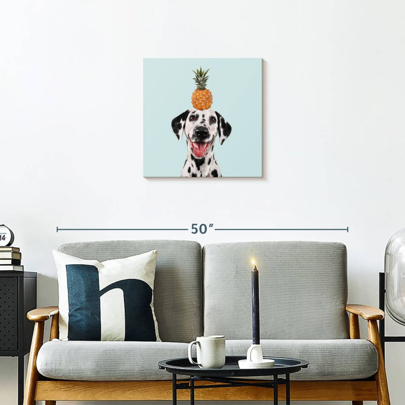 Brampt Pineapple On Dalmatian, 20" H x 20" W