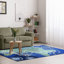 Tapis bleu crocheté à la main Vogt-22803331