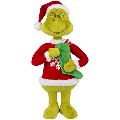 Chandail Grinch Holiday Greeter avec peluche flocon de neige et bas vert