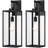 Schock Black Steel Wall Light with High-transparency Glass(Set of 2)-1822124222