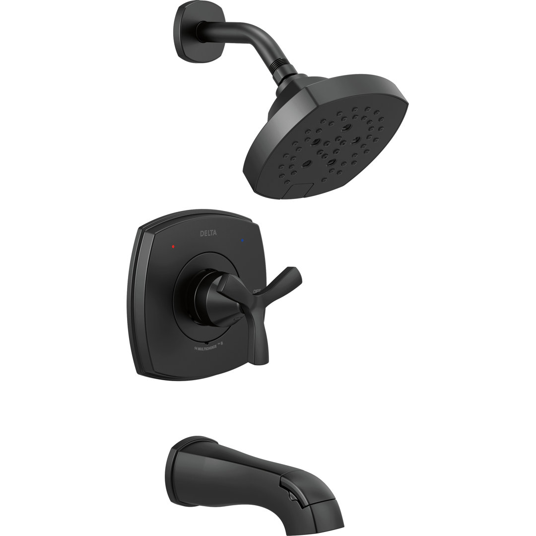 Stryke 14 Series Tub and Shower Faucet Trim with Diverter and H2Okinetic Technology Delta 