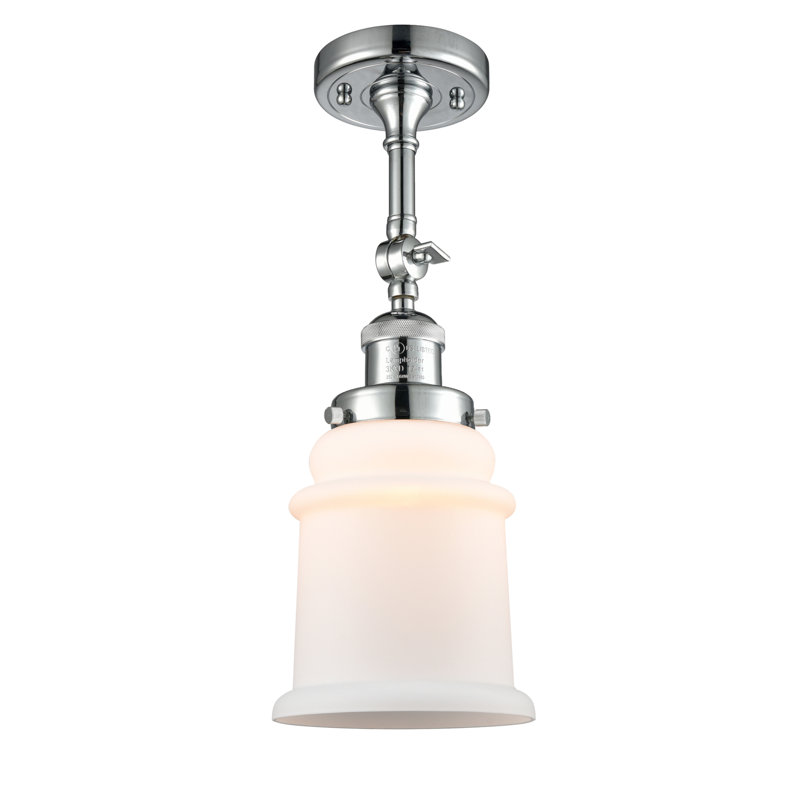 Galaviz Dimmable Bath Sconce, Matte White Cased, Polished Chrome, 6 Watt Vinage LED Bulb