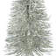 Green Tree With Frost - Set of 3 - 5"Dia. x 12" - White/Brown