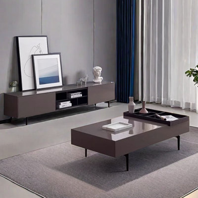 Combinaison simple de table basse et de meuble télé