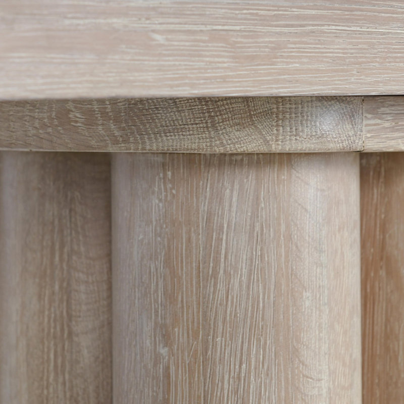 Tiber Console Table, Beige Wood