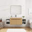 Meuble-lavabo mural avec lavabo en résine et rangement modulaire-129691245