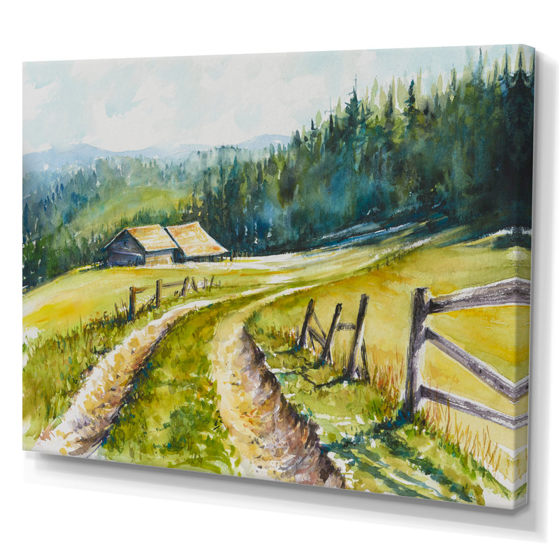 «Going to the Farm», reproduction sur toile encadrée, H 12 po x l 20 po x P 1 po, Toile tendue