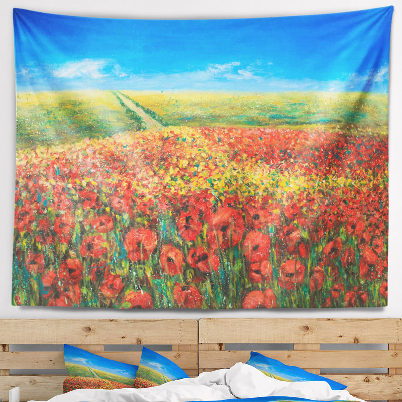 Tapisserie paysage en polyester avec accessoires suspendus inclus, H 68 po x l 80 po