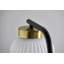 Lampe de bureau en verre texturé