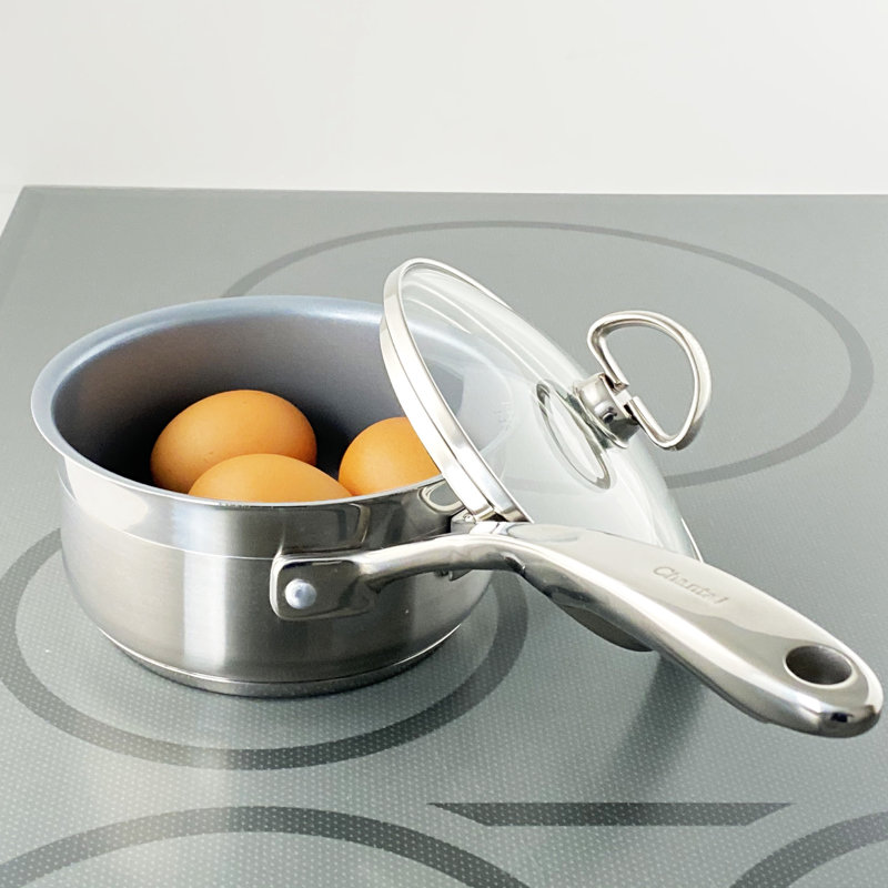 Casserole en acier inoxydable avec couvercle chantal, 1 pt