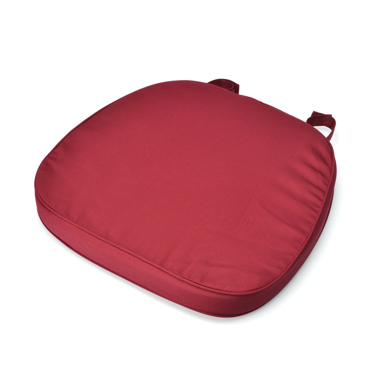 Cliffland Outdoor 2'' Dining Chair Seat Cushion, Burgundy