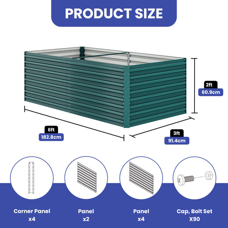 Synnove Metal Raised Garden Bed