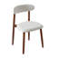 Ensemble de chaises de salle à manger rembourrées Modern 2 pièces avec dossier incurvé et structure en bois massif-400177110