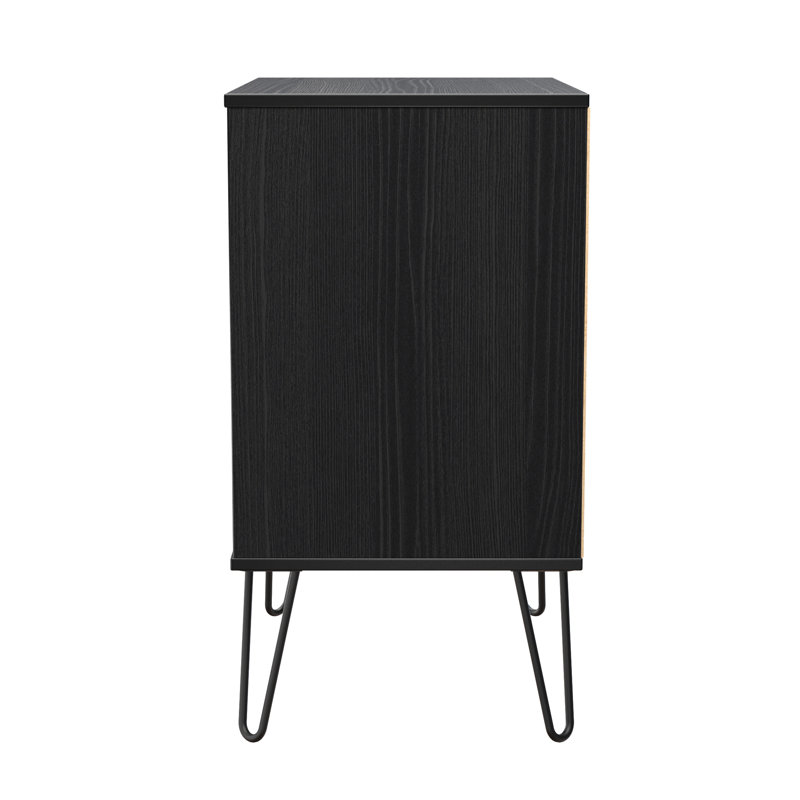 Talita 58cm W 3 - Drawer Chest of Drawers, Black