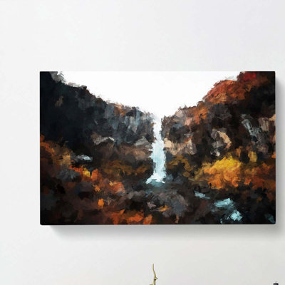 Svartifoss Waterfall In Iceland In Abstract - Wrapped Canvas