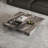 42“ Square Coffee Table with Glossy Sintered Stone Table-top, Modern Coffee table with Stainless steel legs for Living Room-702582922