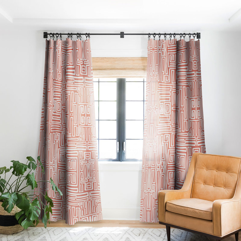 Marta Barragan Camarasa Mosaic Of Abstract Lines I 1pc Blackout Window Curtain Panel, 50" W x 108" L