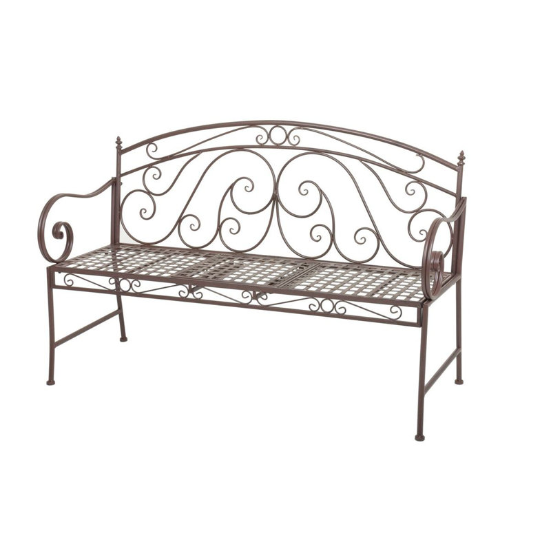 Netherfield Metal Outdoor Bench, Black