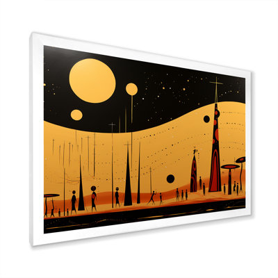 Danse zoulou, paysage tribal africain - Art mural tribal africain