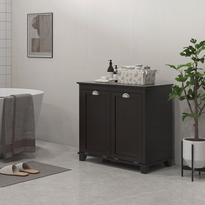 Tilt-Out Laundry Laundry Hamper Cabinet, Bathroom Storage Cabinet