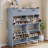 Shoe Cabinet with 2 Flip Drawers & Top Drawer, High-Gloss Hidden Entryway Shoe Storage Organizer-644522178-691230664