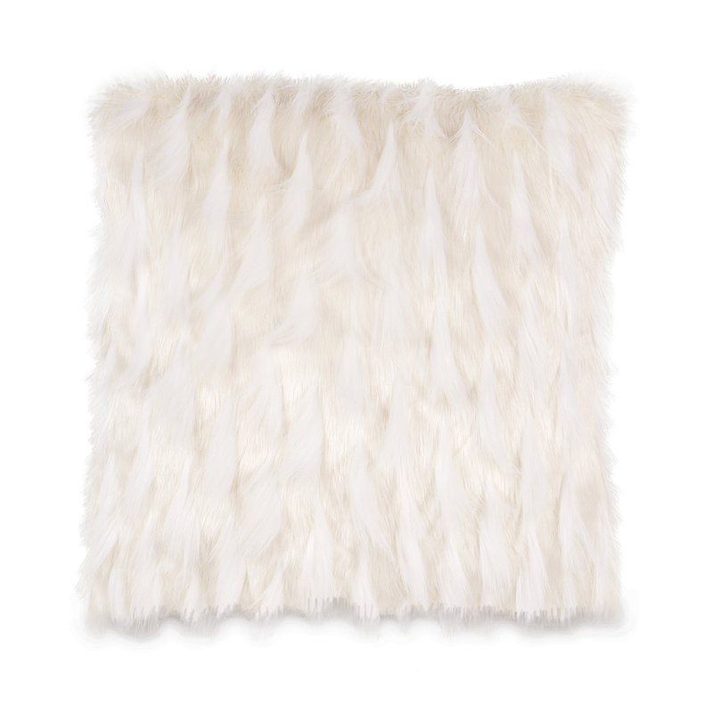 Inès Square Pillow Cover & Insert, 20"H x 20"W, Ivory