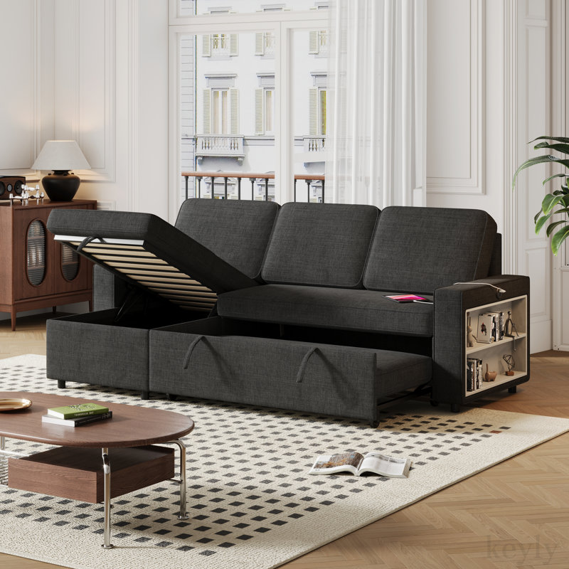 Canapé à accoudoirs carrés 85,8 po Palliser, Noir
