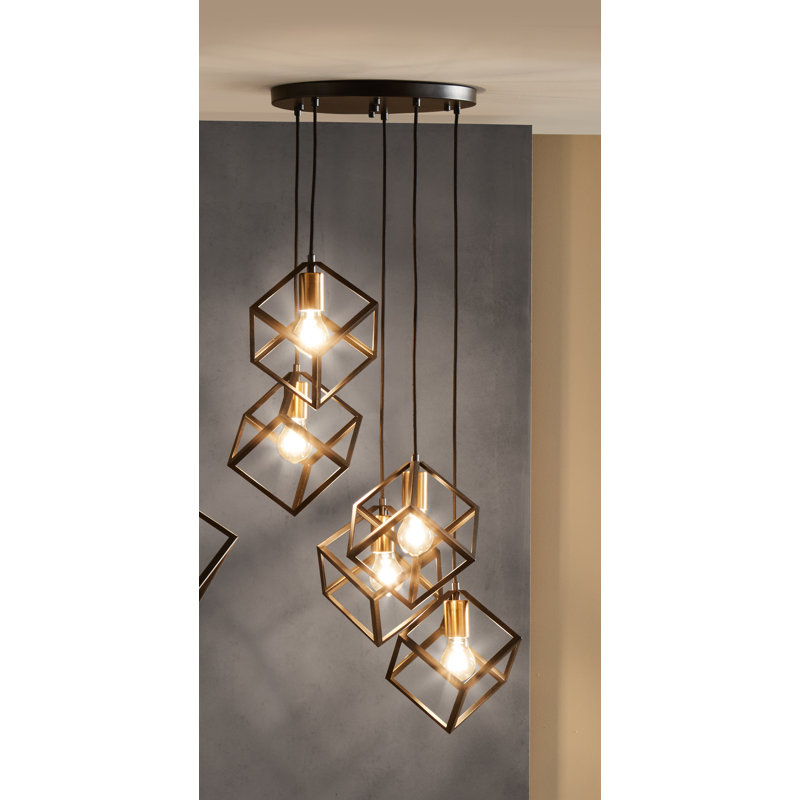 Kesler 5 - Light Black Cluster Pendant