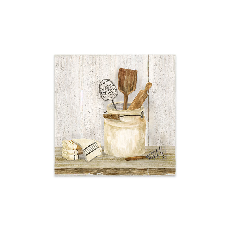 «Vintage Kitchen I» par Tara Reed - impression non encadrée, H 24 po x l 24 po x P 0,25 po