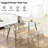 Dining Chair Set Of 4 With Heavy-duty Electroplated Metal Legs Curved Back Armless