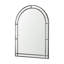 Miroir décoratif à double arche géométrique en fer noir de 48 pouces