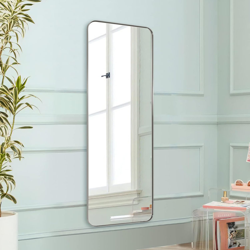 Miroir de salle de bain Inse Cadre en acier inoxydable, Nickel brossé, 48 po x 18 po