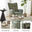 Modern Tufted Teddy Fleece Rocking Chair with Side Pocket, Glider Chair for Nursery & Living Room, Comfy Upholstered Rocker with Wood Sled Base& Metal Frame (Green With Footrest)-836364377