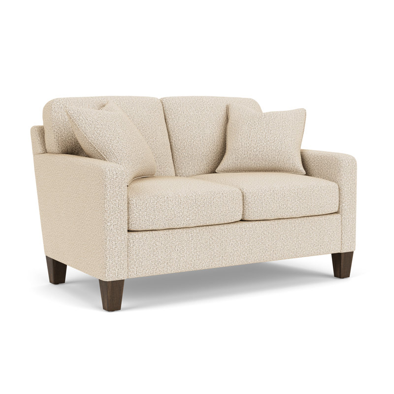 Cornesia 57'' Loveseat with Track Arm, Moondust Polypropylene/Olefin