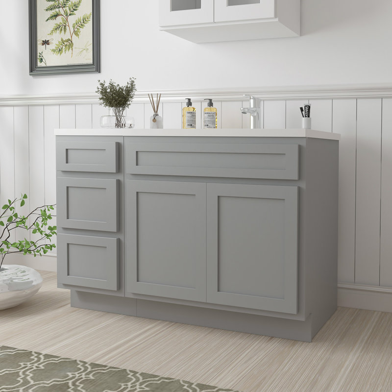 45'' Single Bathroom Vanity Base Only, Gray