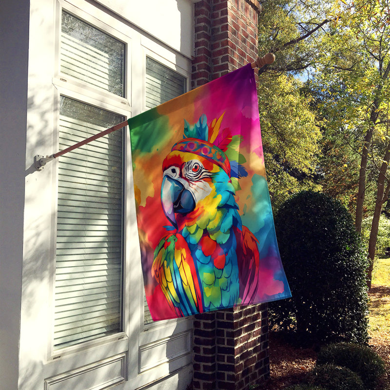 Drapeau de maison de perroquet hippie