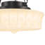 1 - Light Drum Sculptural Milk Glass Pendant Light with Integrated LED