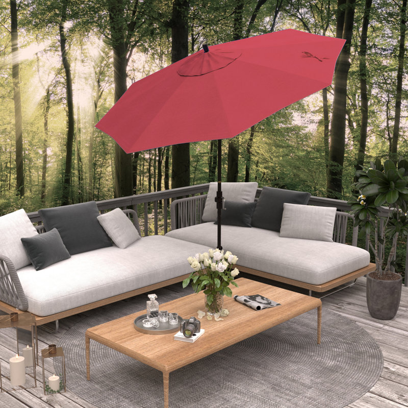 Parasol de marché 9 pi Ravensworth, Toile Sunbrella® rose vif