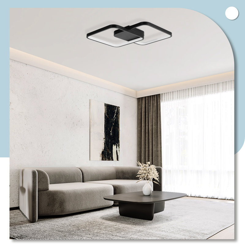 Chalyn LED Flush Mount, Black
