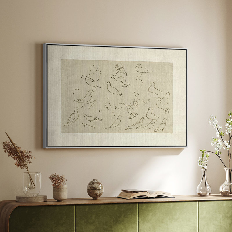 Toile tendue avec châssis rétro LIX, White Floater Framed Canvas, H 17 po x l 25 po x P 2 po